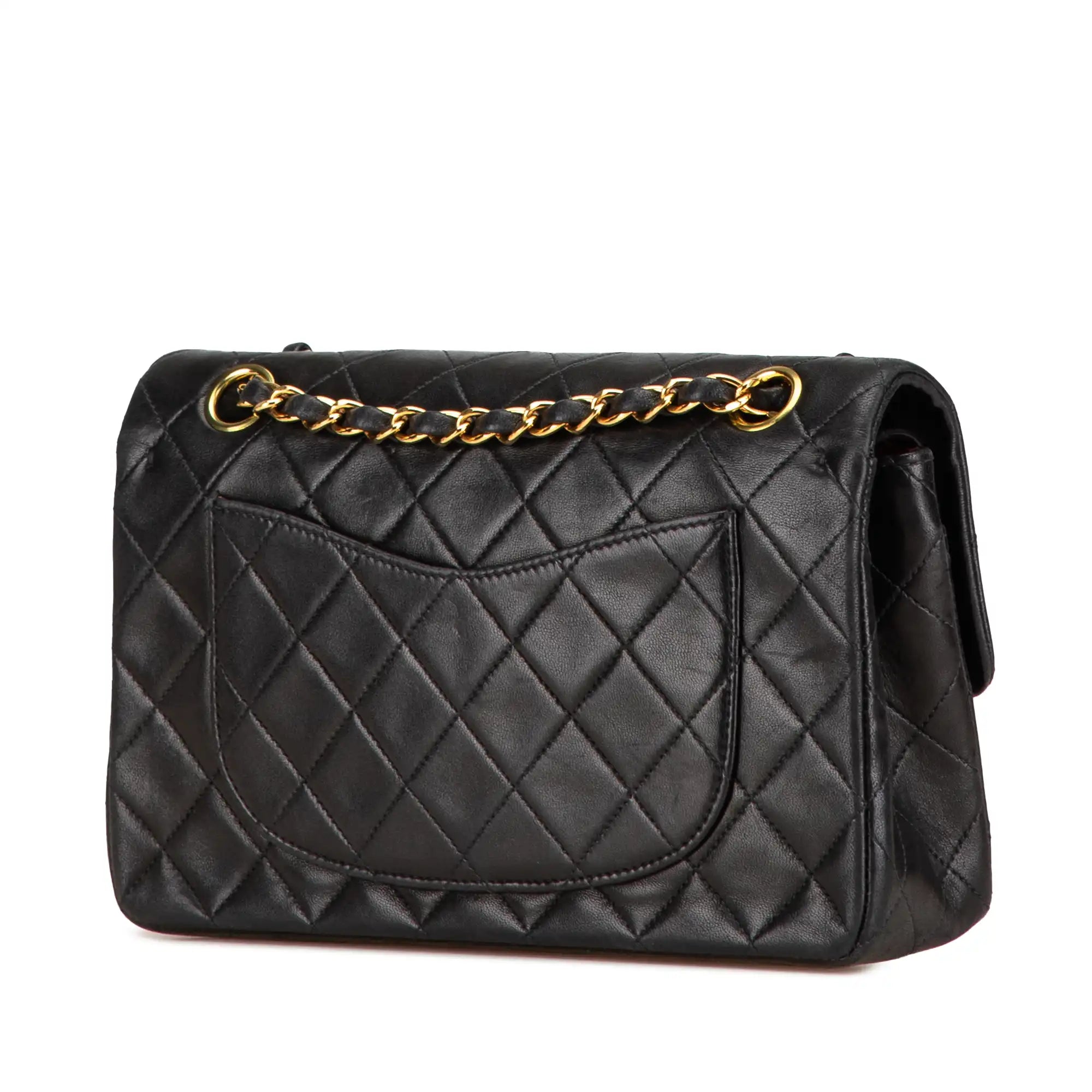 Chanel Classic Double Flap Small Black Lambskin oro