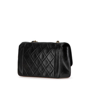 Chanel Diana Small Black Lambskin Gold