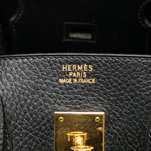 Hermès Birkin Retorune 35 Black Togo Gold