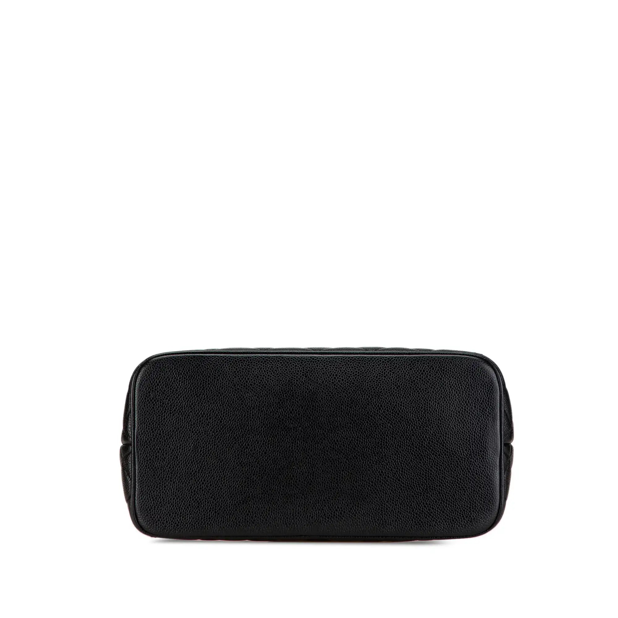 Medaglione Chanel Tote Sacca nera Caviar