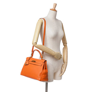 Hermès Kelly Retourne 32 Orange Togo Gold