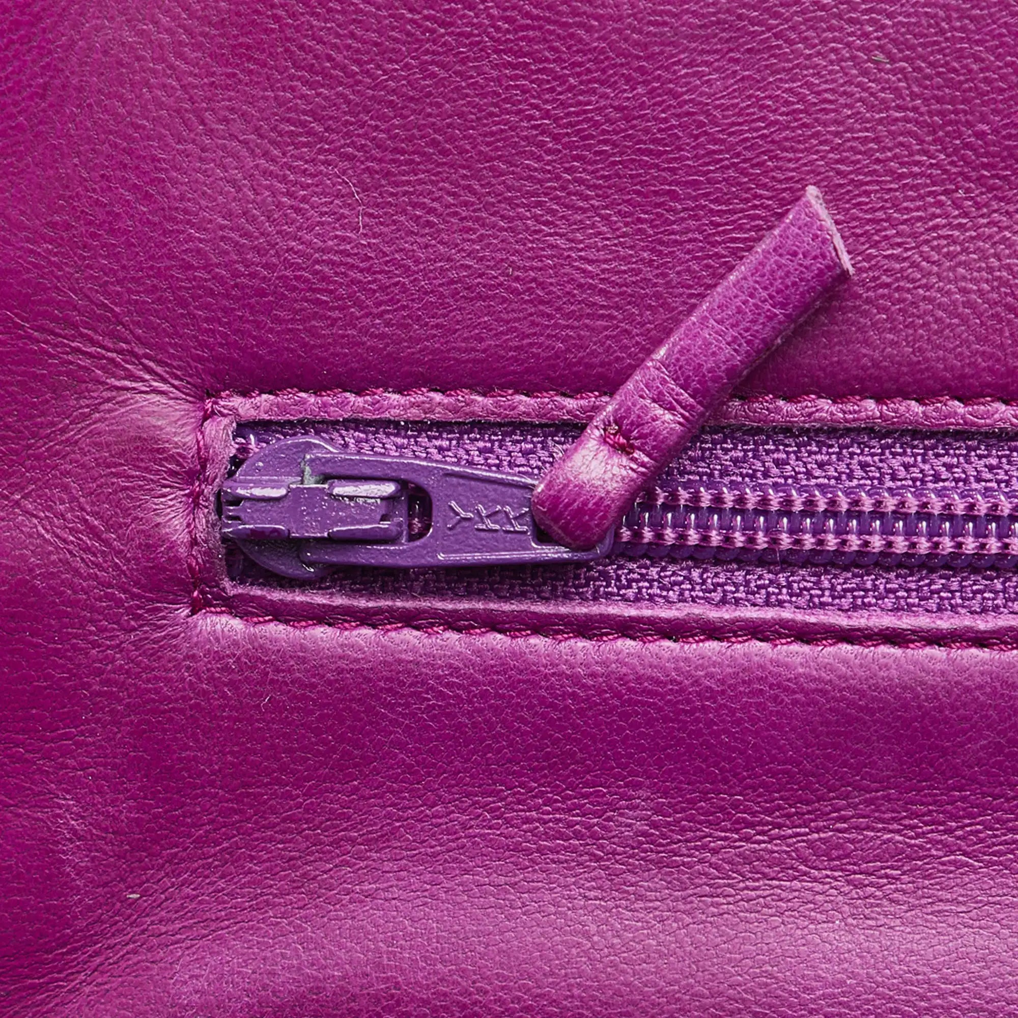 Chanel Camellia Wallet On Chain Purple Lambskin Gold