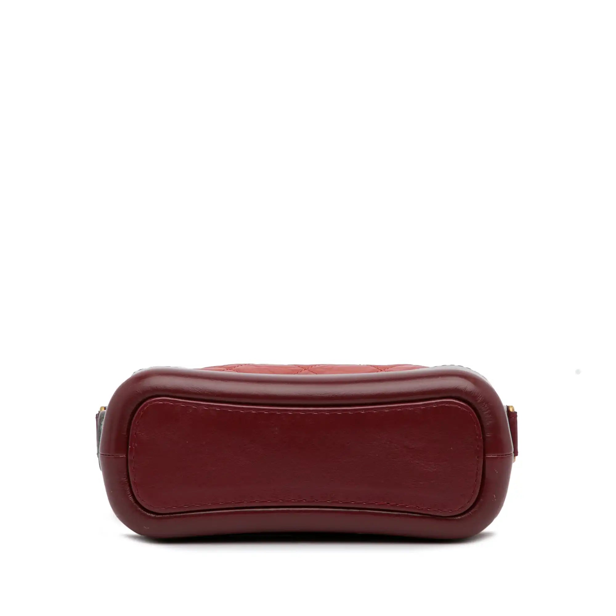 Chanel Gabrielle Small Two Color Red Chevron Lambskin Gold