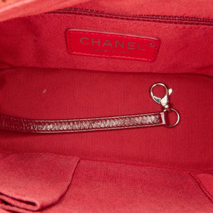 Chanel Gabrielle Small Two Color Red Chevron Lambskin Gold