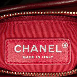 Chanel Gabrielle Small Two Color Red Chevron Lambskin Gold