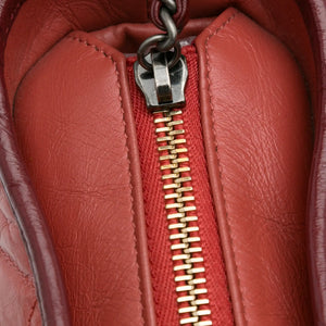 Chanel Gabrielle Small Two Color Red Chevron Lambskin Gold