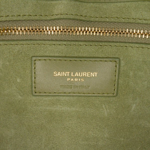 Yves Saint Laurent Le 5 a 7 Green Leather