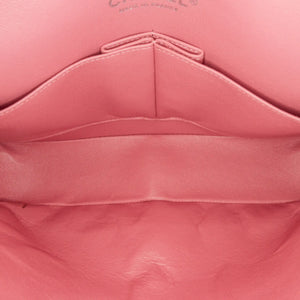 Chanel Classic Double Flap Medium Pink Lambskin Silver