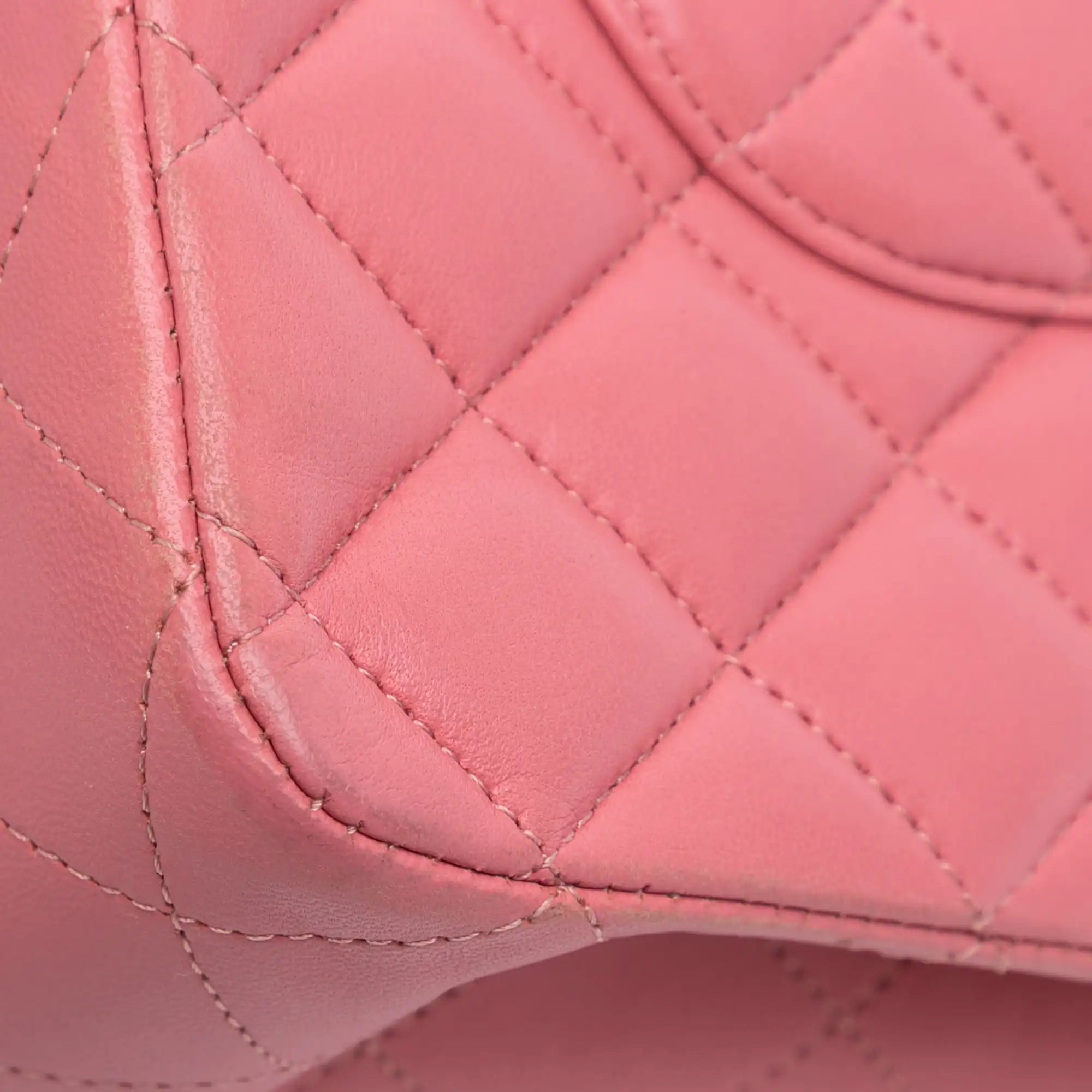 Chanel Classic Double Flap Medium Pink Lambskin Silver
