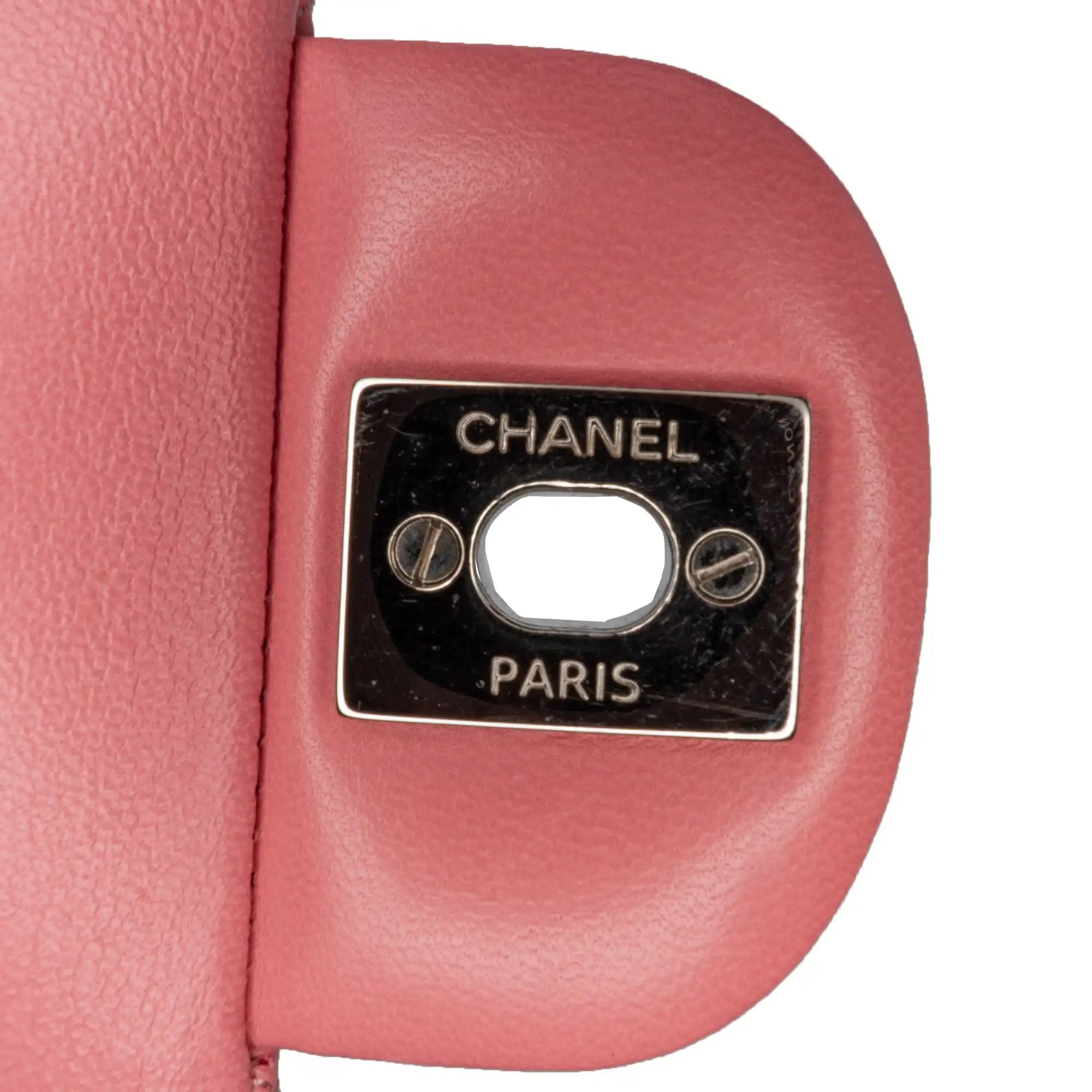 Chanel Classic Double Flap Medium Pink Lambskin Silver