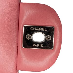 Chanel Classic Double Flap Medium Pink Lambskin Silver