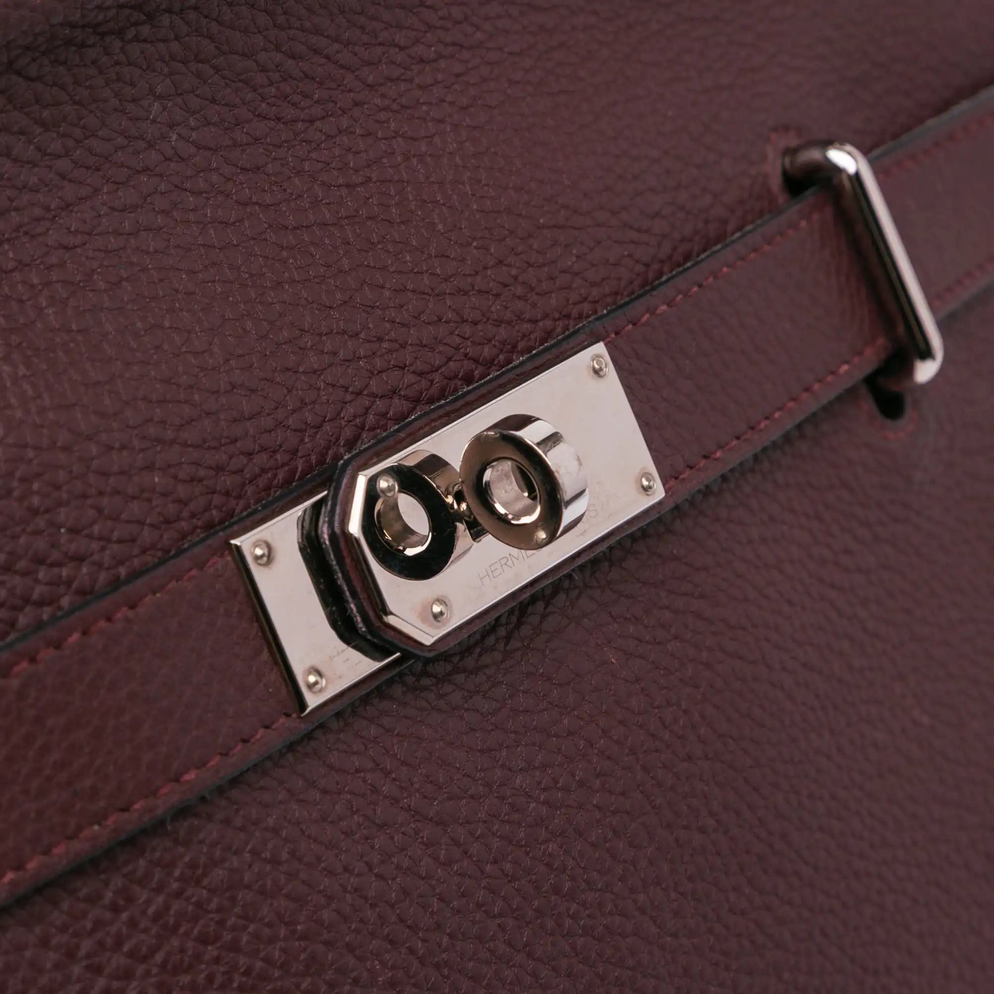 Hermès Jypsiere 34 Dark Red Clemence Palladium