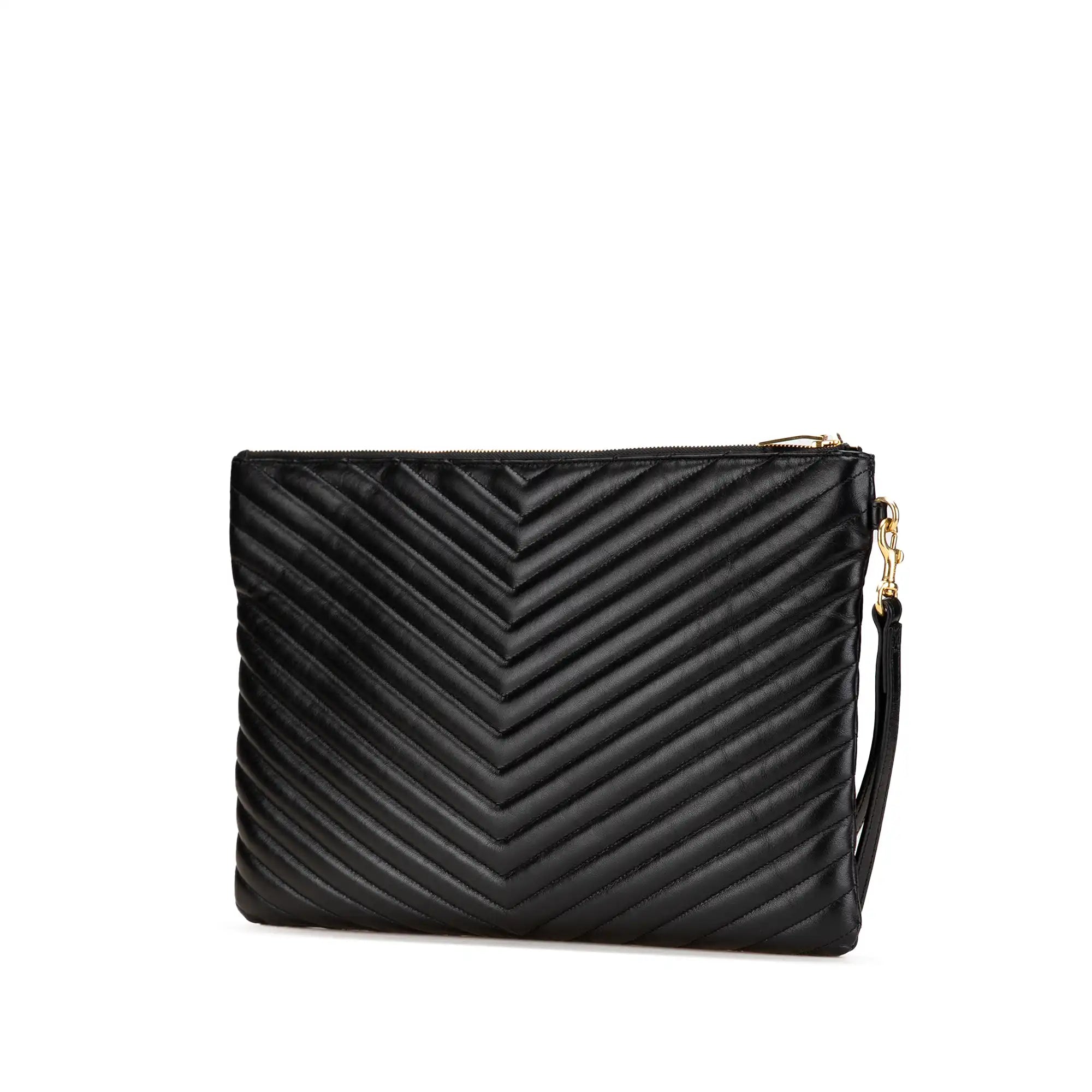 Yves Saint Laurent Monogram Document Holder Black