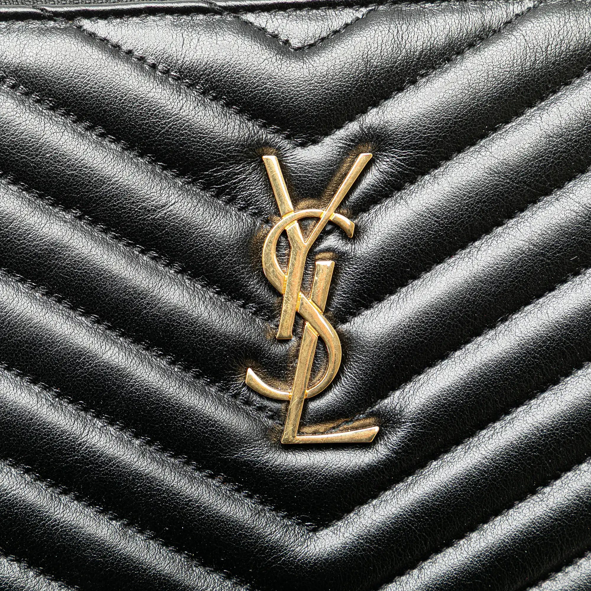 Yves Saint Laurent Monogram Document Holder Black