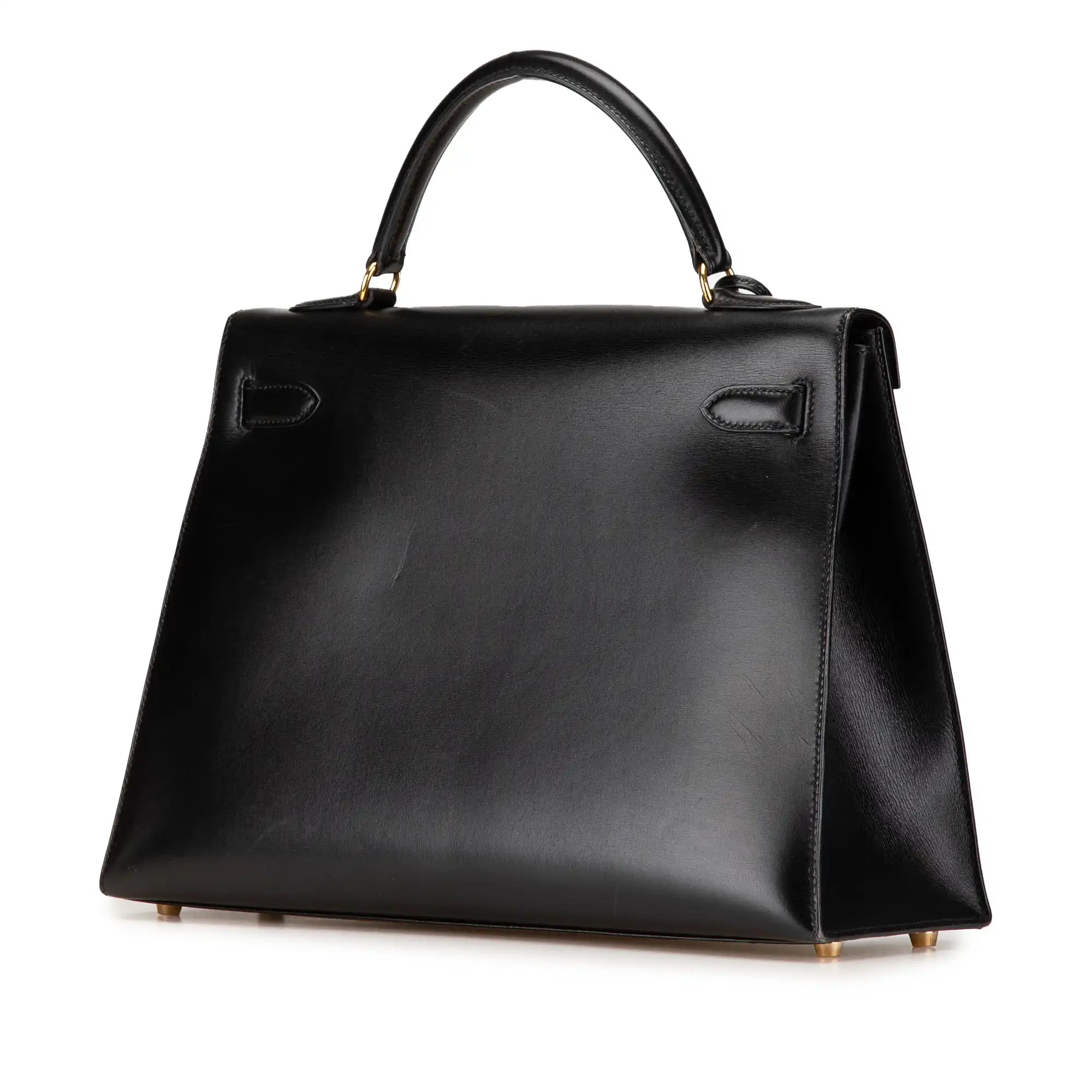 Hermès Kelly Sellier 32 Black Boxcalf Gold