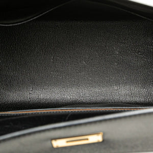 Hermès Kelly Sellier 32 Black Boxcalf Gold