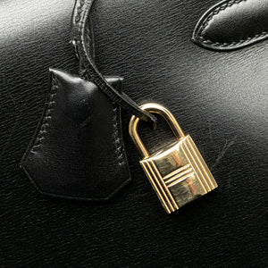 Hermès Kelly Sellier 32 Black Boxcalf Gold