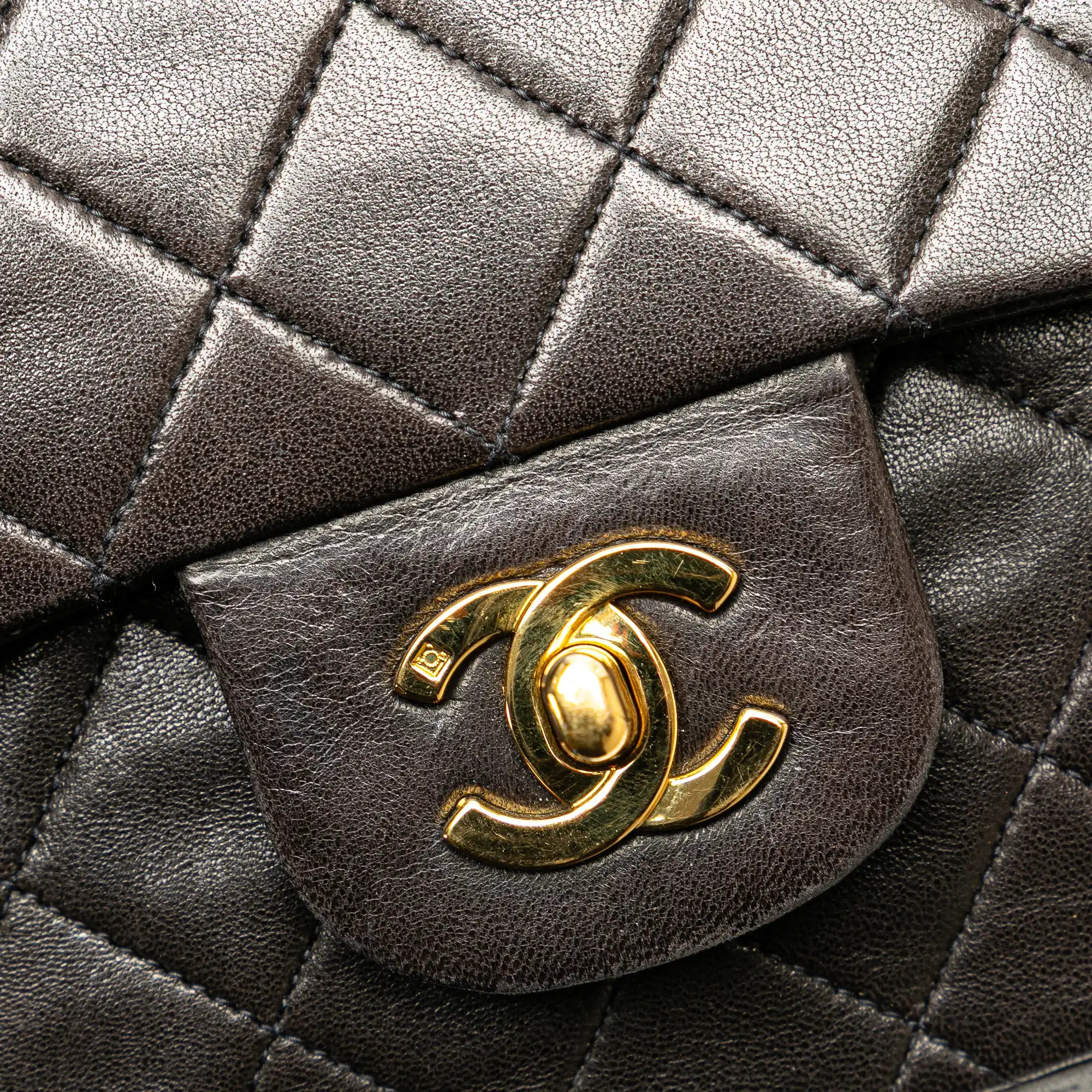 Chanel Classic Double Flap Medium Brown Lambskin Gold