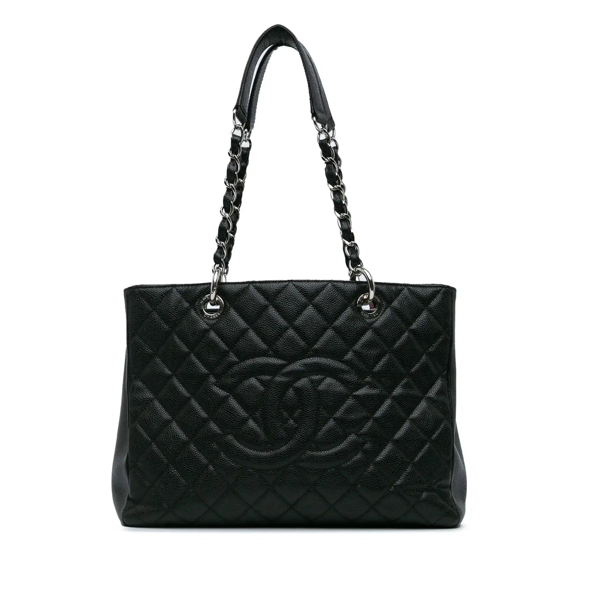 Chanel GST Black Caviar Silver