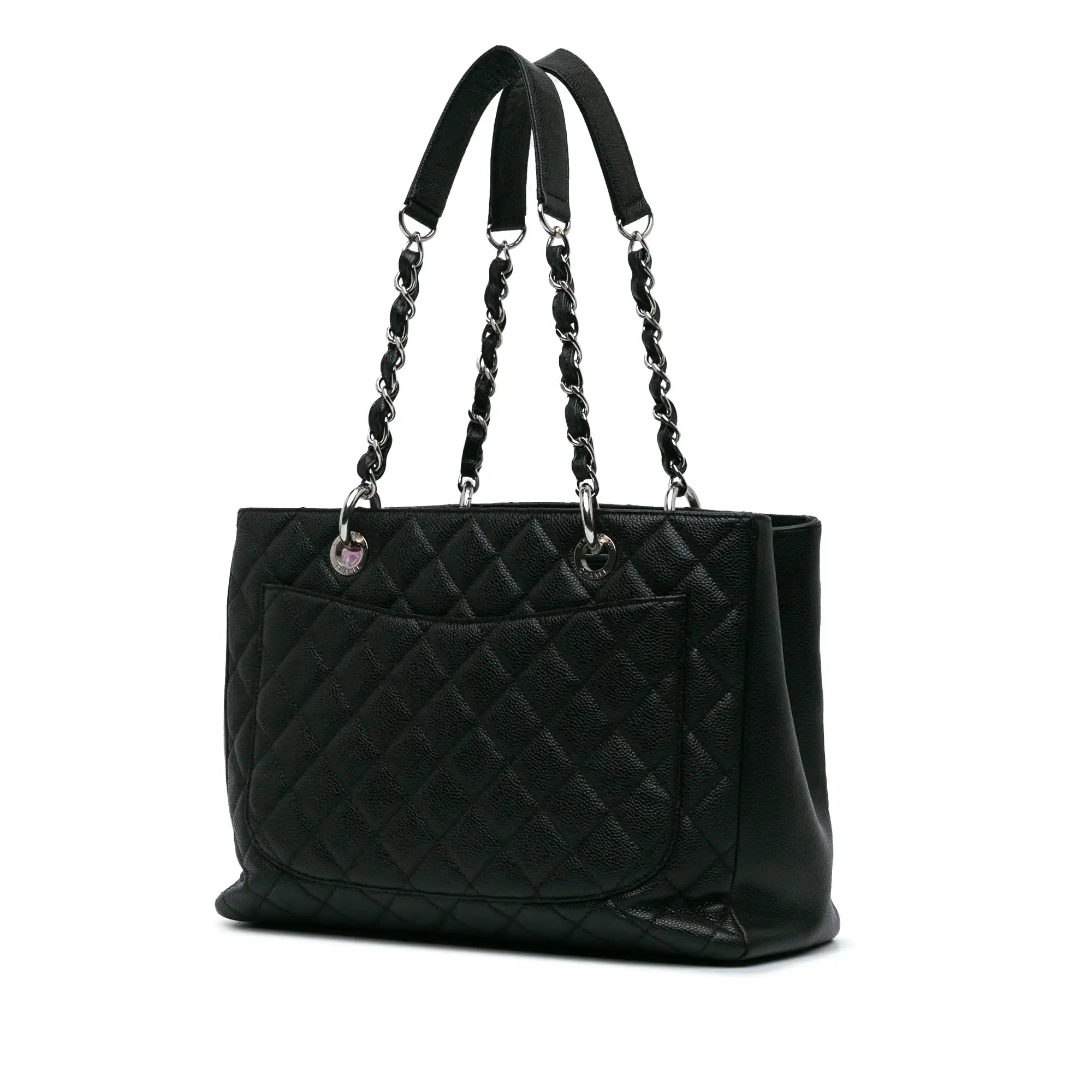 Chanel GST Black Caviar Silver