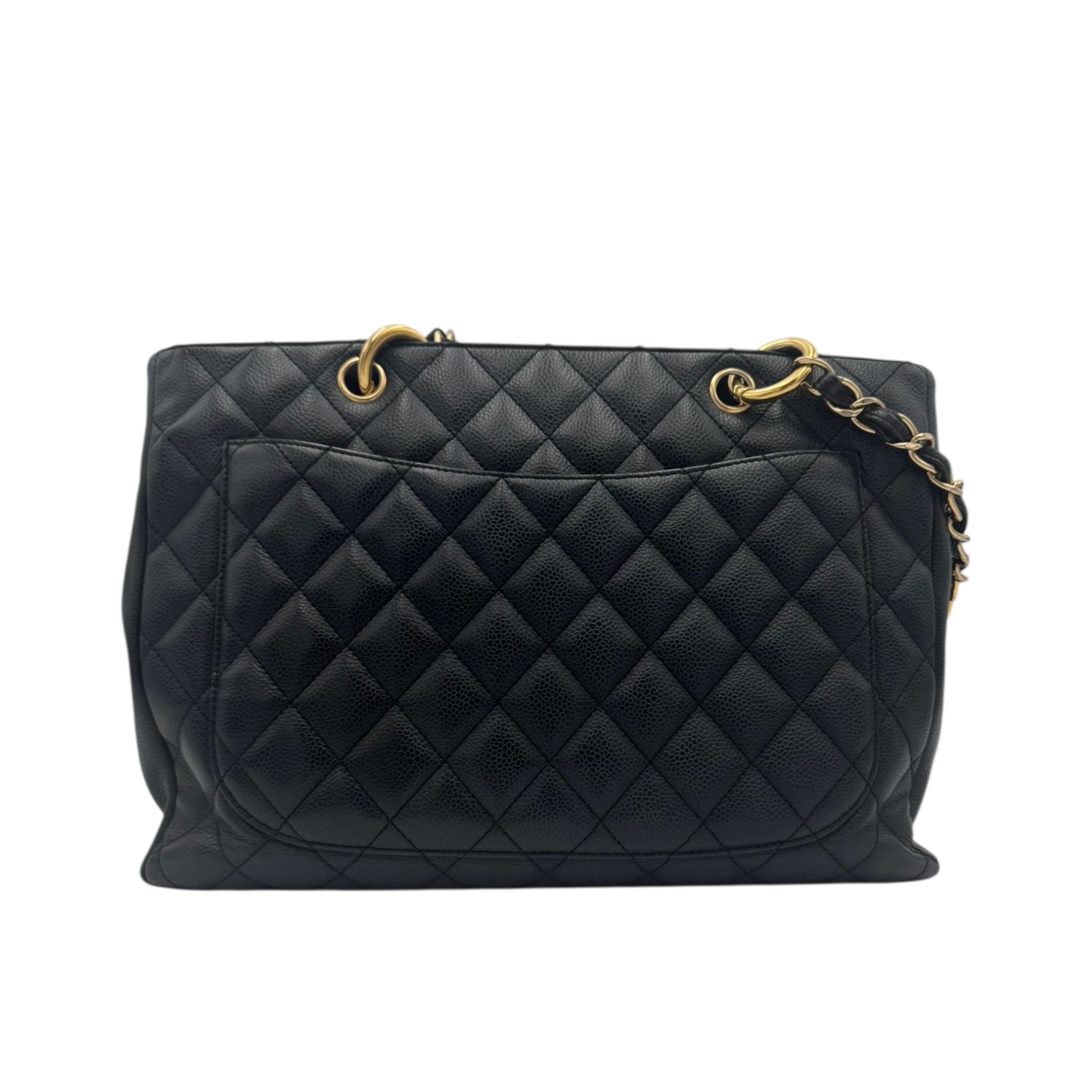 Chanel GST Black Caviar Gold