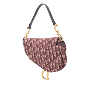 Dior Saddle Bag Small Red Oblique Canvas