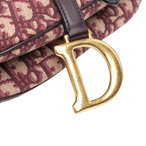Dior Saddle Bag Small Red Oblique Canvas