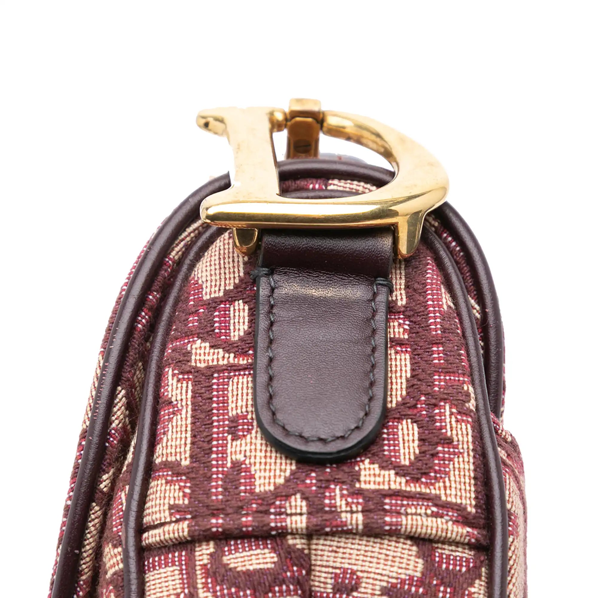 Dior Saddle Bag Small Red Oblique Canvas