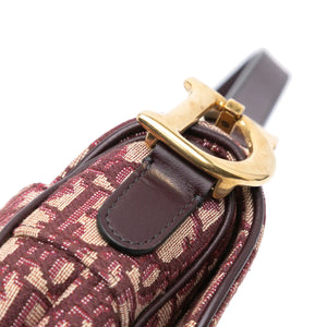 Dior Saddle Bag Small Red Oblique Canvas