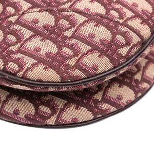 Dior Saddle Bag Small Red Oblique Canvas