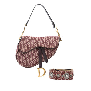 Dior Saddle Bag Small Red Oblique Canvas
