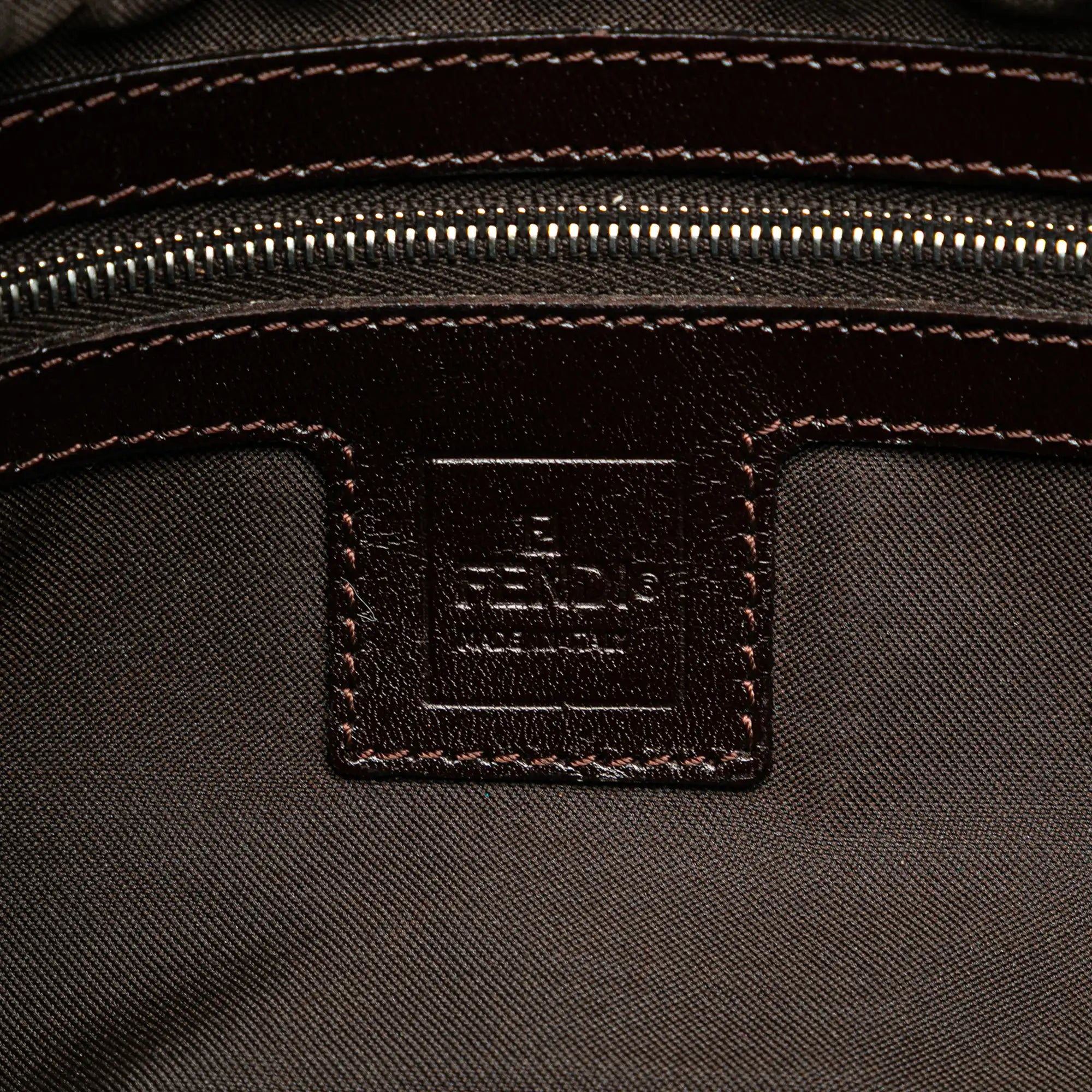 Fendi Shoulder Bag Brown Zucca Canvas