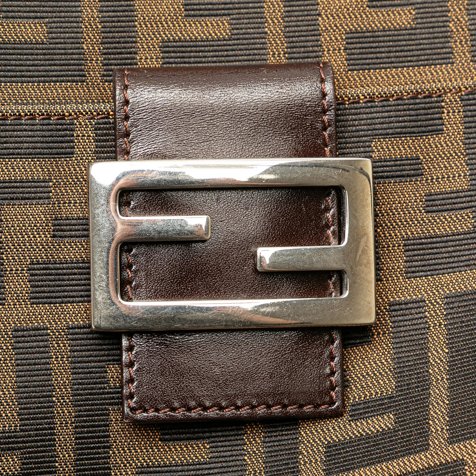 Fendi Shoulder Bag Brown Zucca Canvas