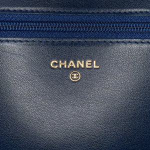 Chanel Boy WOC Blue Caviar Gold