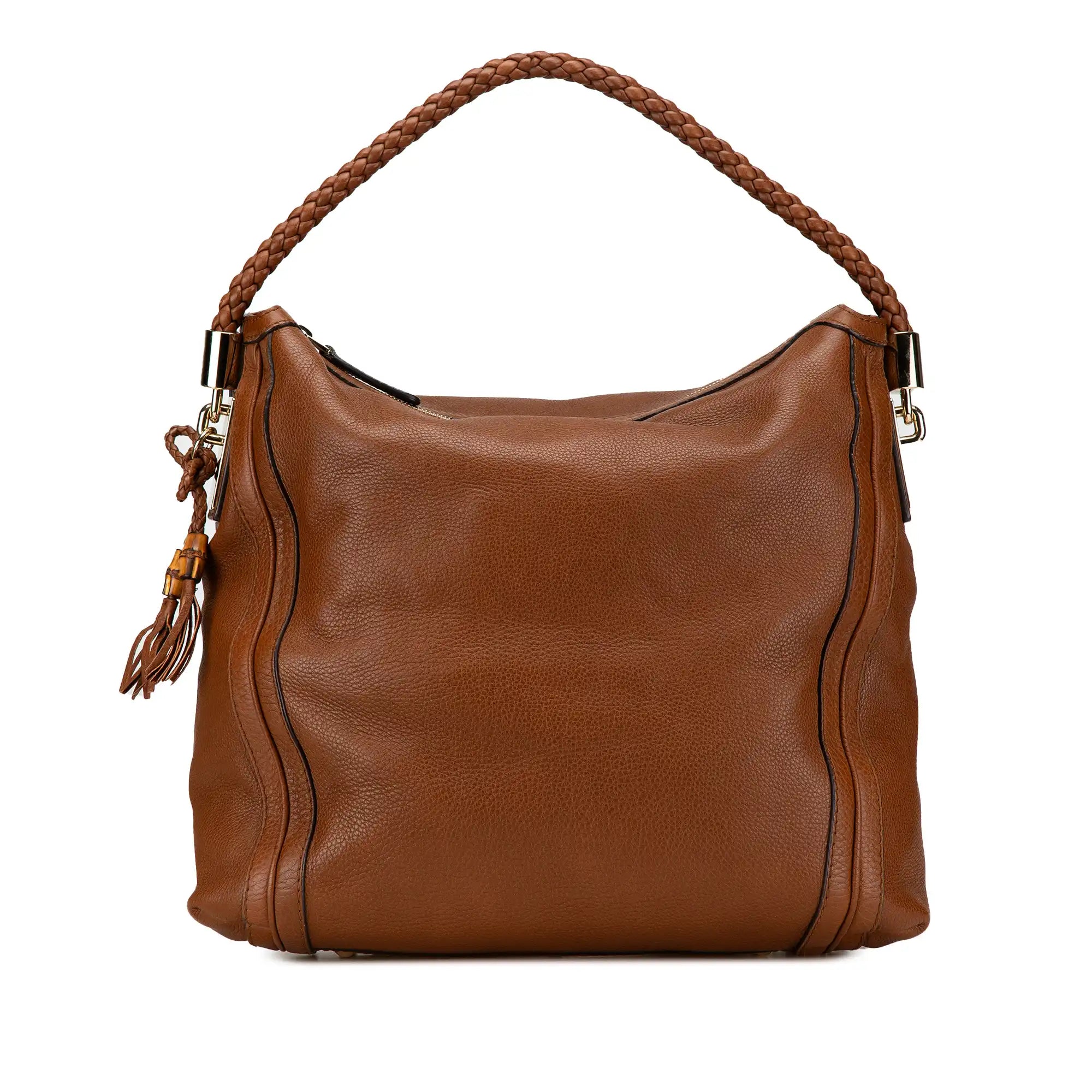 Gucci Shoulder Bag Bella Brown Leather