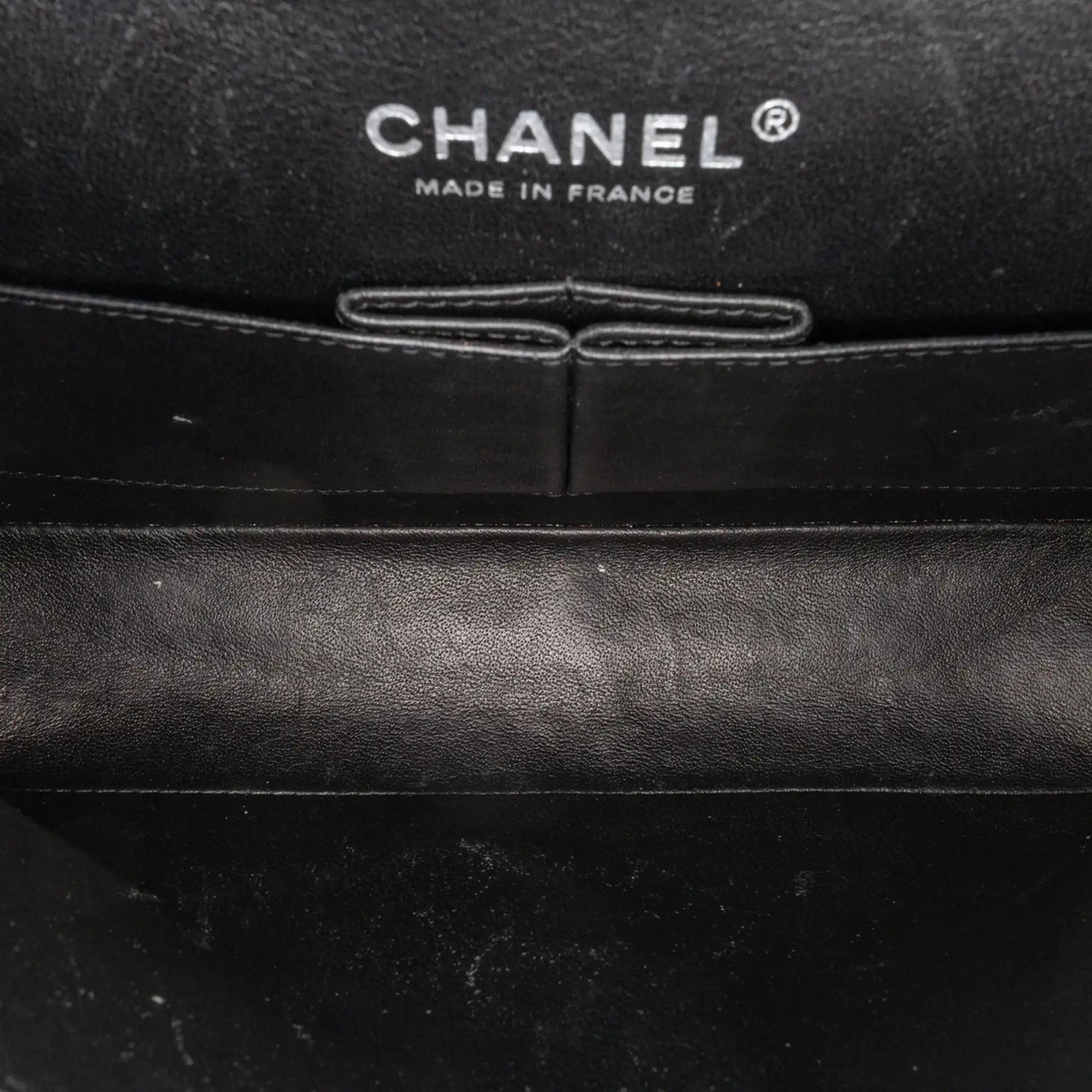 Chanel Classic Double Flap Medium Black Patent Leather Silver