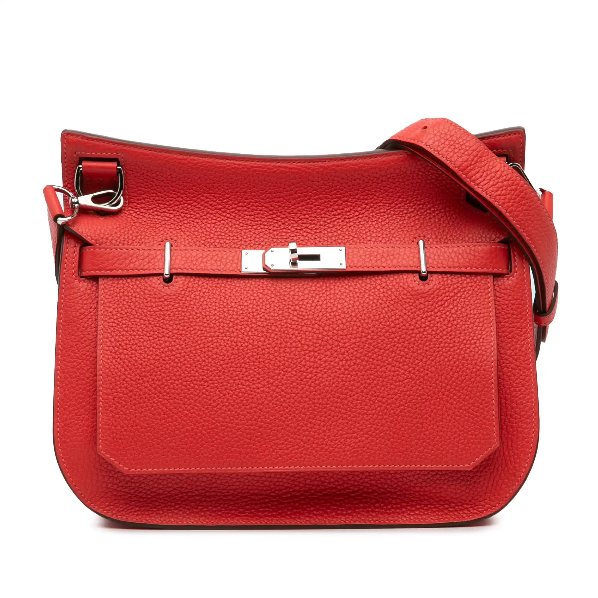 Hermès Jypsiere 28 Red Clemence Palladium