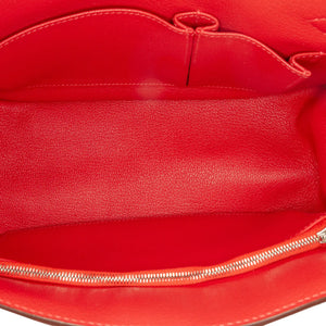 Hermès Jypsiere 28 Red Clemence Palladium