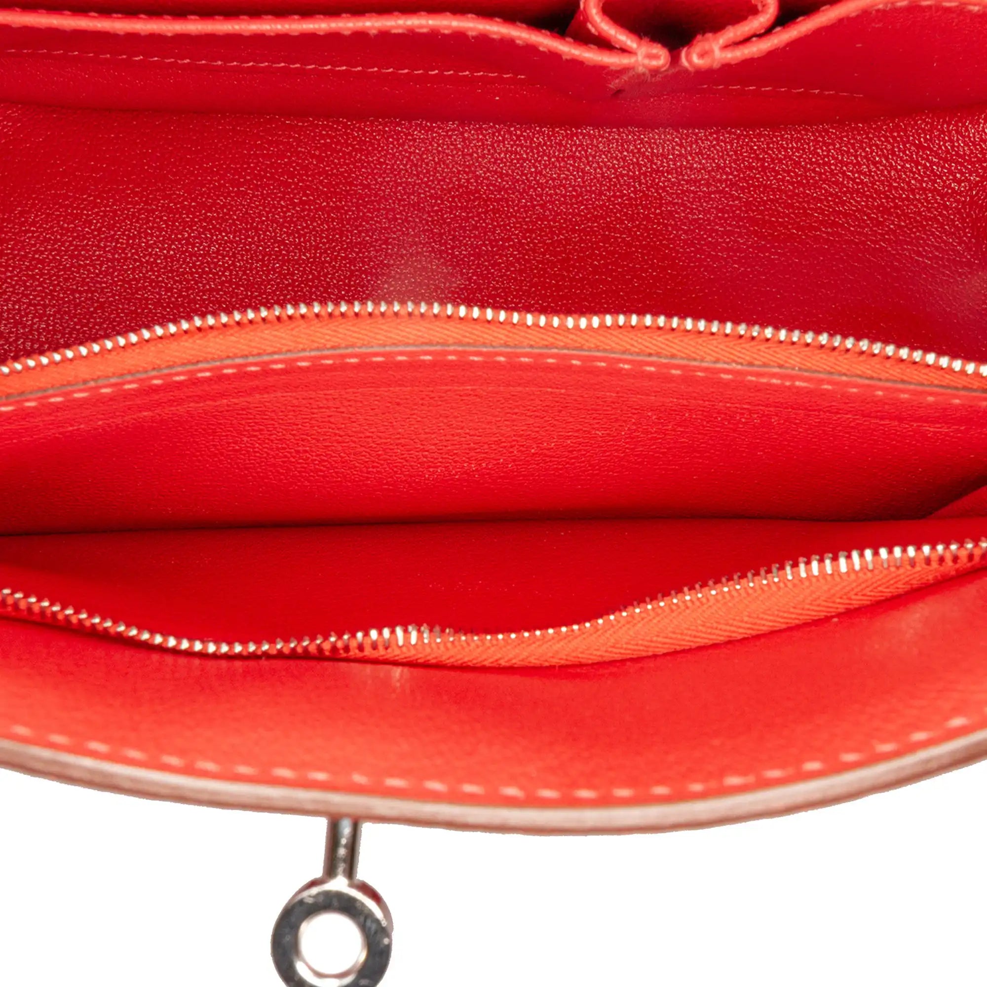 Hermès Jypsiere 28 Red Clemence Palladium