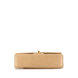 Chanel Classic Double Flap Medium Beige Lambskin Gold