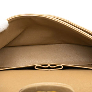 Chanel Classic Double Flap Medium Beige Lambskin Gold