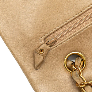 Chanel Classic Double Flap Medium Beige Lambskin Gold