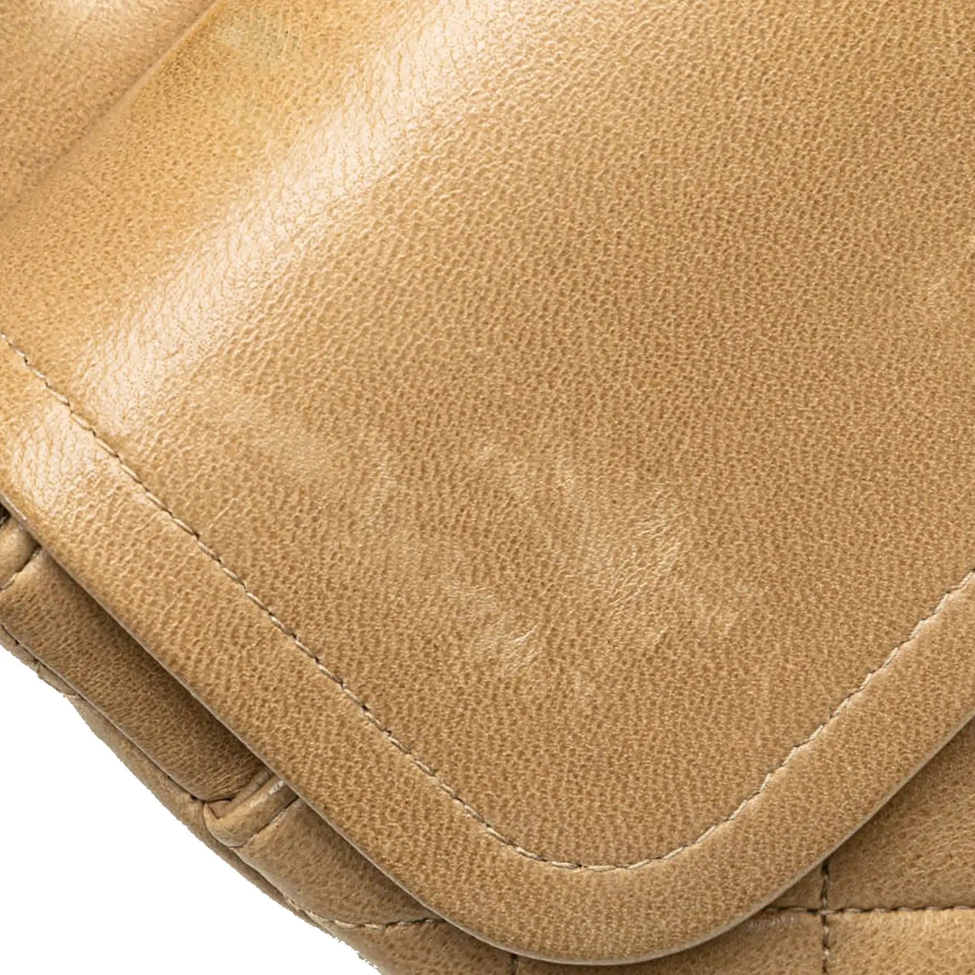 Chanel Classic Double Flap Medium Beige Lambskin Gold