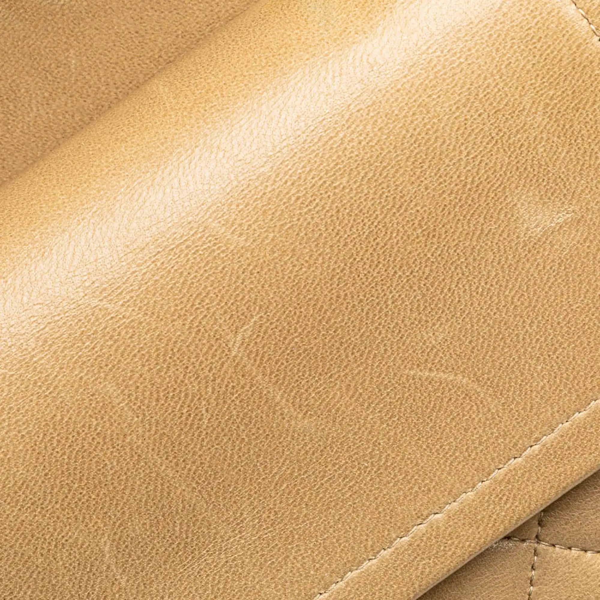 Chanel Classic Double Flap Medium Beige Lambskin Gold