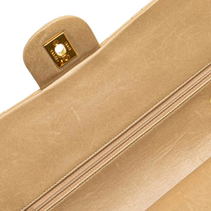 Chanel Classic Double Flap Medium Beige Lambskin Gold