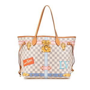 Louis Vuitton Neverfull MM Limited Edition Summer Trunks Damier Azur Canvas