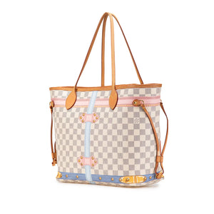 Louis Vuitton Neverfull MM Limited Edition Summer Trunks Damier Azur Canvas