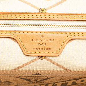 Louis Vuitton Neverfull MM Limited Edition Summer Trunks Damier Azur Canvas