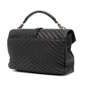 Yves Saint Laurent College Top Handle Bag Large Black
