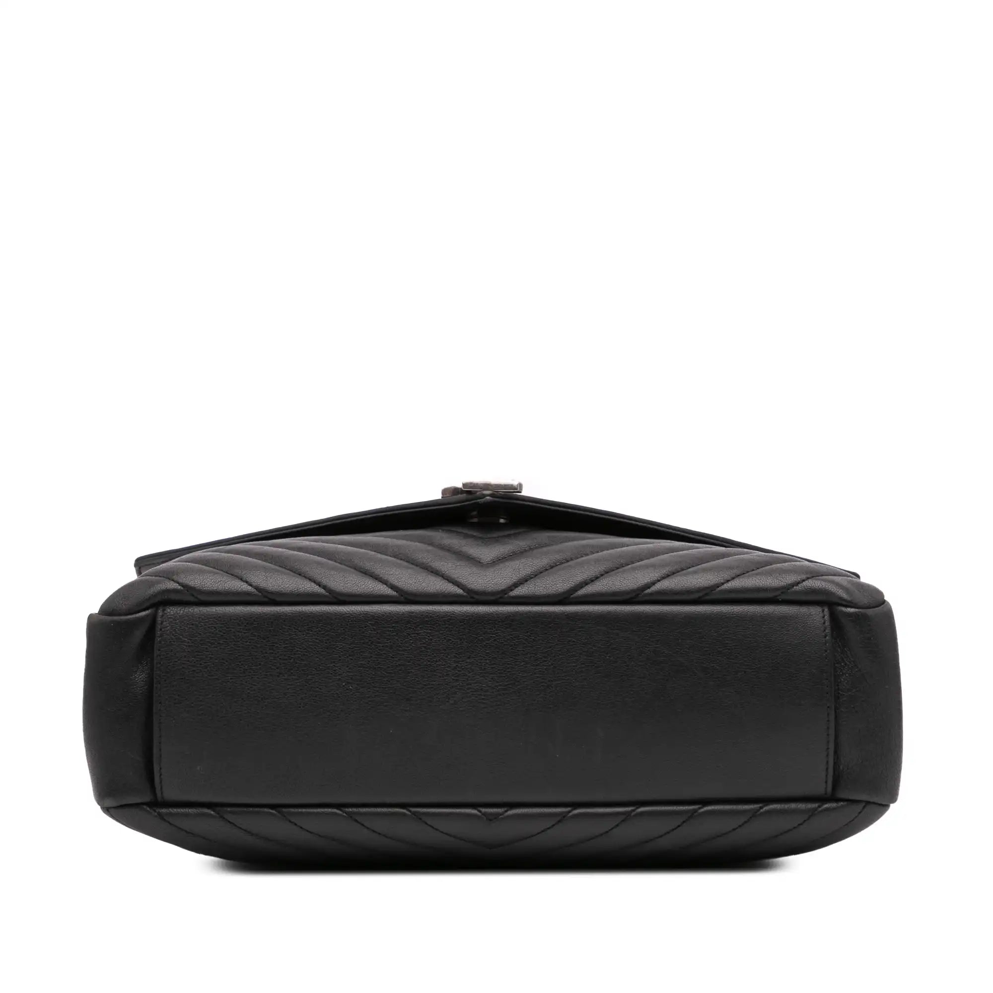 Yves Saint Laurent College Top Handle Bag Large Black